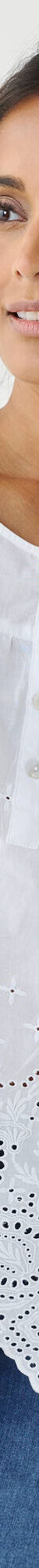 Blouse unie manches 3/4, broderie anglaise (blanc) Blouse unie manches 3/4, broderie anglaise (blanc)